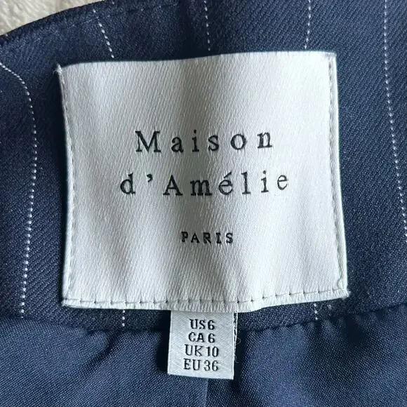 Navy Pinstripe Vest Size 6 - Picture 11 of 11